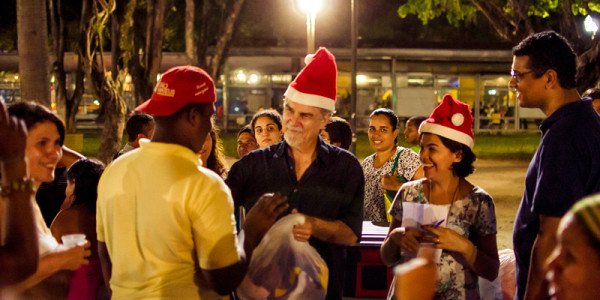 Jesus in the Streets Christmas Party Sharing the blessings