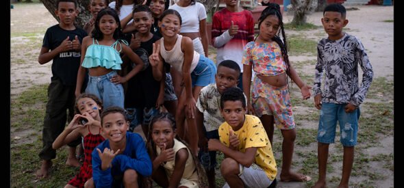 Seventeen children we took to camp in January 2026